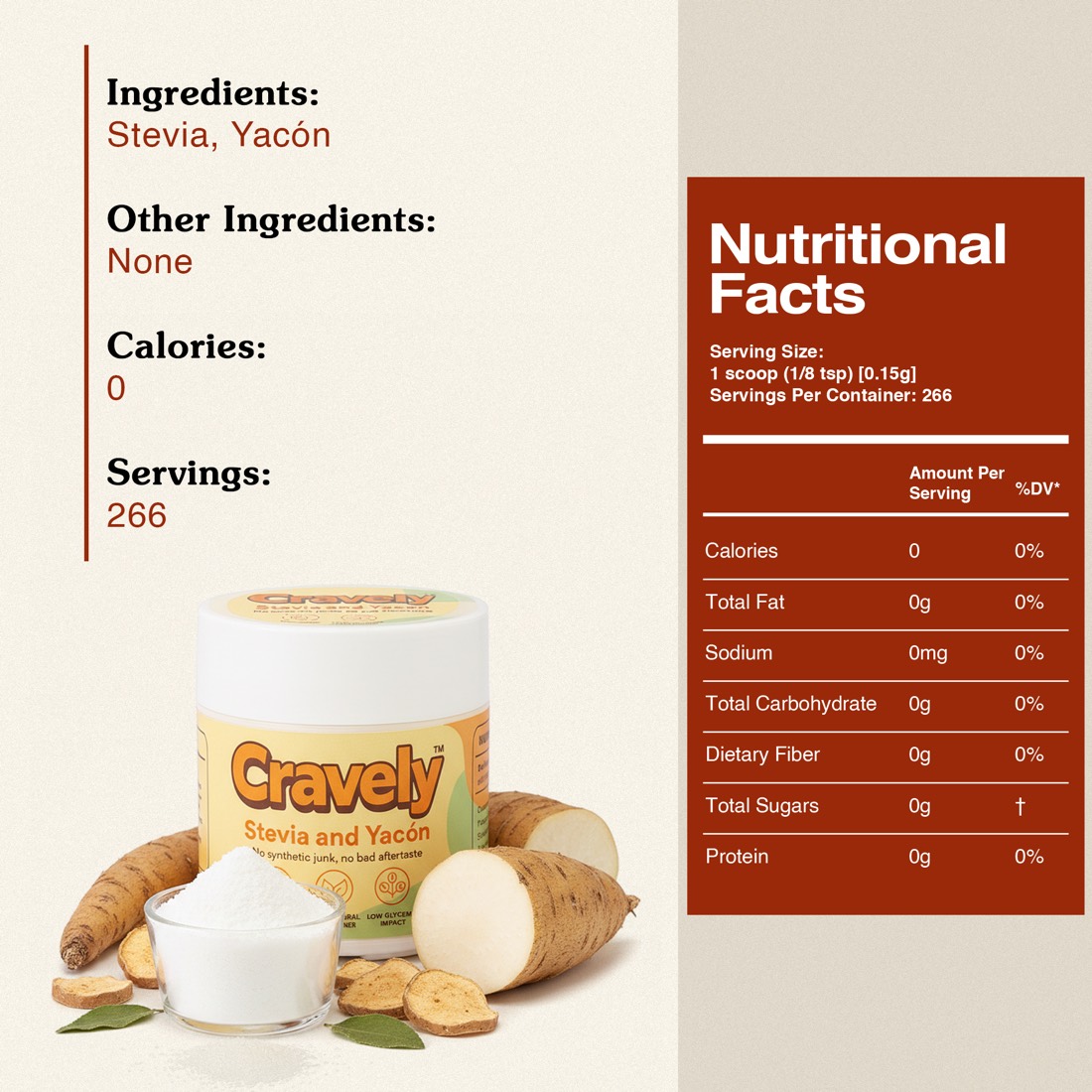 Ingredients and nutrition facts